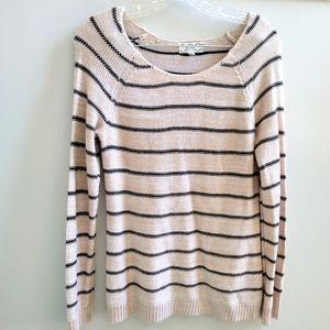 Pink Rose Beige Knit Sweater Small